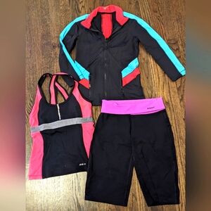 Woman XS BEBE SPORT THREE PIECE GYM OUTFIT